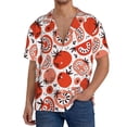 thumbnail image 1 of Goofa Hand Drawn Tomatoes Printed Men's Casual Short-sleeved Shirt,Lightweight Breathable Button-down,Summer Casual men's top,Versatile Fashion shirt-X-Large, 1 of 7