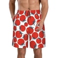 thumbnail image 1 of Goofa Hand Drawn Tomatoes Printed Mens Swim Trunks Summer Quick Dry Short Beach Swimwear Bathing Suits-Large, 1 of 9