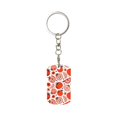 thumbnail image 1 of Goofa Hand Drawn Tomatoes Printed Rectangular Metal Keychain Bag Charm Floral Charm for Purse Keys Metal Keyring Gift for Women Accessories, 1 of 7
