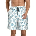 thumbnail image 1 of Goofa Hand Drawn Turtle Printed Mens Swim Trunks Summer Quick Dry Short Beach Swimwear Bathing Suits-Small, 1 of 9