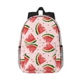 thumbnail image 1 of Goofa Hand Drawn Watermelon Pattern Lightweight Student Backpack for School, Water-Resistant, Adjustable Straps, Fits 15" Laptop, Multiple Pockets for Books, Accessories, 1 of 6