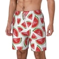 thumbnail image 1 of Goofa Hand Drawn Watermelon Printed Men's Swim Trunks Board Shorts Quick Dry Mens Swimming Trunks with Compression Liner,Breathable Fit Hawaii Beach Shorts-XX-Large, 1 of 9