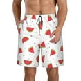 thumbnail image 1 of Goofa Hand Drawn Watermelon Printed Mens Swim Trunks Summer Quick Dry Short Beach Swimwear Bathing Suits-Small, 1 of 9