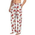 thumbnail image 1 of Goofa Hand Drawn Watermelon Printed Soft Pajama Pants for Men, Wide Leg Comfy Casual Lounge Yoga Pants-Small, 1 of 9