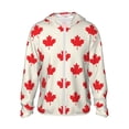 thumbnail image 1 of Goofa Happy Canada Day Printed Women's UPF 50+ Sun Protection Hoodie Jacket Lightweight Long Sleeve Sun Shirt for Women with Pocket Hiking Outdoor-3X-Large, 1 of 9