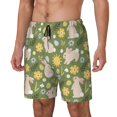 thumbnail image 1 of Goofa Happy Easter Printed Men's Swim Trunks Board Shorts Quick Dry Mens Swimming Trunks with Compression Liner,Breathable Fit Hawaii Beach Shorts-3X-Large, 1 of 9