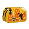 thumbnail image 1 of Goofa Happy Halloween1 Pattern Double Layer Pen Pencil Case, Protective Large Capacity Storage Organizer Pen Pouch, Office College Supplies for Teens Adults, 1 of 7