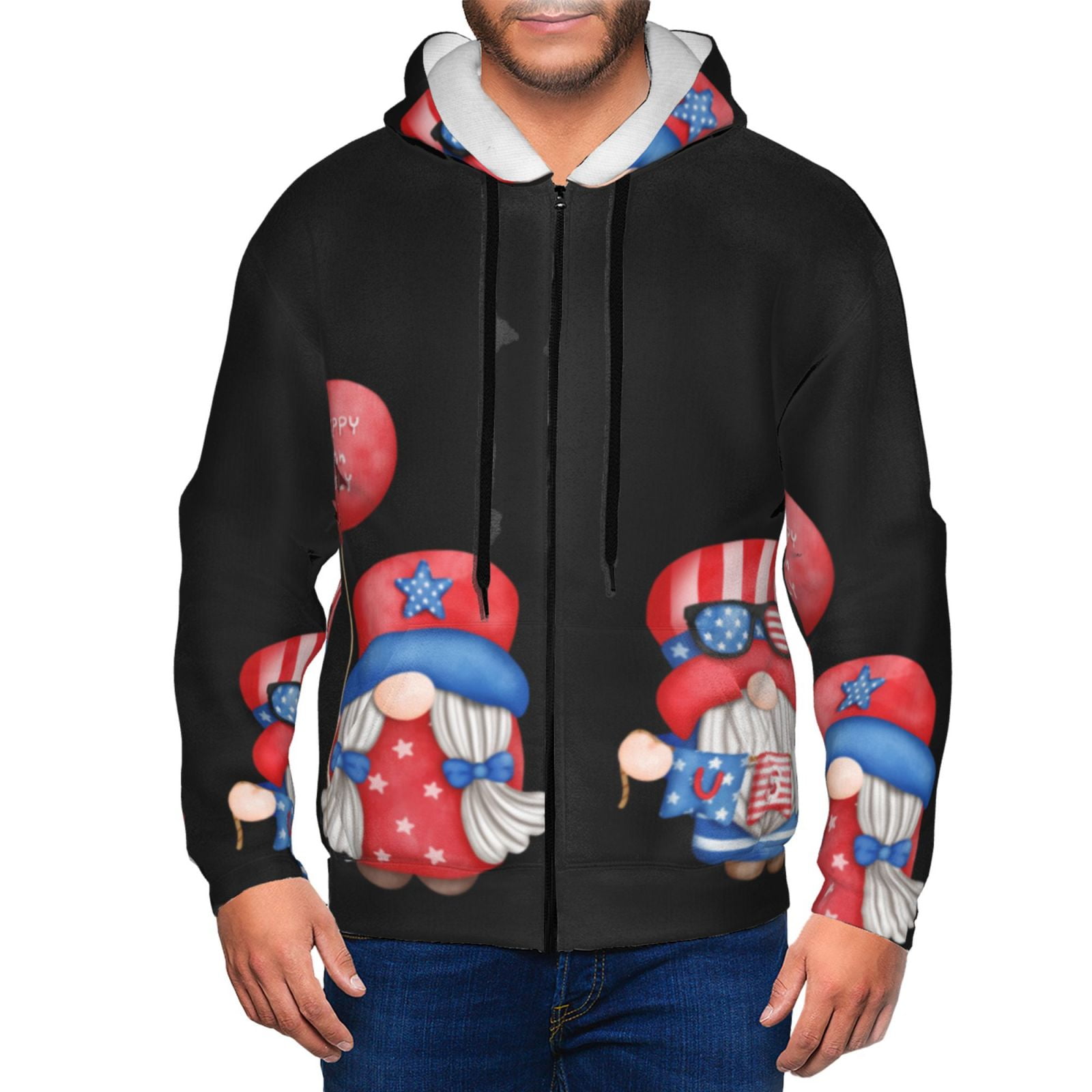 Cape Verde Independence Day Sleeveless Zip Hoodie Gerbera Daisy Pattern LT01 main image 0