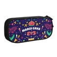 thumbnail image 1 of Goofa Happy Mardi Gras Pattern Big Capacity Pencil Pen Case Office College Large Storage High Capacity Bag Pouch Holder Box Organizer, 1 of 1