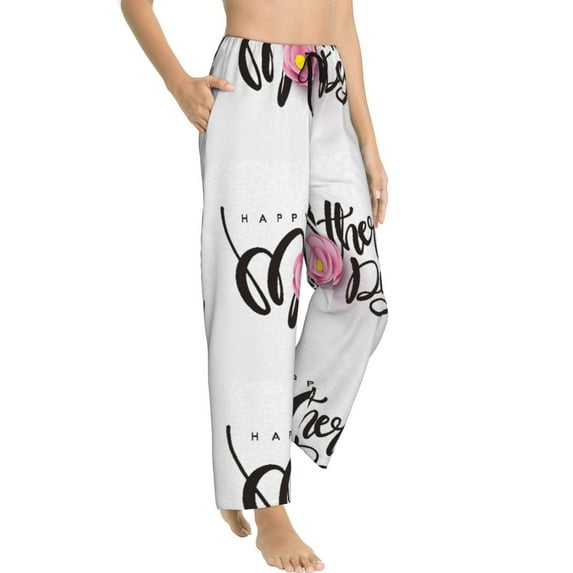 Goofa Happy Mother's Day (3) Printed Soft Pajama Pants for Women, Wide Leg Comfy Casual Lounge Yoga Pants-XX-Large