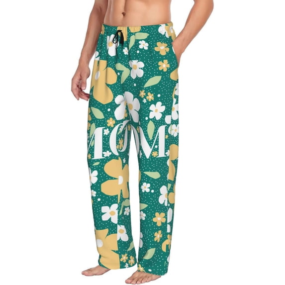 Goofa Happy Mother's Day1 Printed Soft Pajama Pants for Men, Wide Leg Comfy Casual Lounge Yoga Pants-Medium