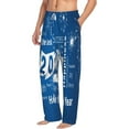 thumbnail image 1 of Goofa Happy New Year 2024 (4) Printed Soft Pajama Pants for Men, Wide Leg Comfy Casual Lounge Yoga Pants-Large, 1 of 9