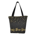 thumbnail image 1 of Goofa Happy New Year Pattern Tote Bags,Large Capacity Bag,Beach Tote with Zipper Closure, Large Capacity and Foam Padding, 1 of 6