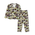 thumbnail image 1 of Goofa Happy Skeleton Printed Women’s 2 Piece Pajama Set Super,Pajamas Women's Long Sleeve Sleepwear Soft Button Down Loungewear Pjs Lounge Set Nightwear-X-Large, 1 of 9