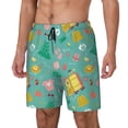 thumbnail image 1 of Goofa Happy Summer Printed Men's Swim Trunks Board Shorts Quick Dry Mens Swimming Trunks with Compression Liner,Breathable Fit Hawaii Beach Shorts-Medium, 1 of 9