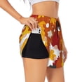 thumbnail image 1 of Goofa Happy Thanksgiving Three Gnomes Printed Women 2 in 1 Running Shorts,Quick Dry Athletic Workout Shorts,High Waisted Athletic Shorts with Liner Pockets-X-Large, 1 of 9