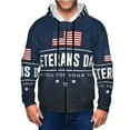 thumbnail image 1 of Goofa Happy Veterans Day Pattern Mens Full-zip Hoodie, Zip-up Pullover Hooded Sweatshirt, Kangaroo Pocket Hoodie Ideal for Daily Wear, Travel, and Home-Medium, 1 of 5