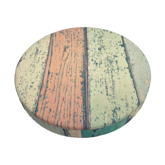 Goofa Hardwood Printed Stool Covers Round, Waterproof Round Bar Stool Covers Anti-Slip Round Bar Stool Seat Cover with Elastic Bands Durable -12 inch