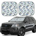 thumbnail image 1 of Goofa Hawaii Palms Pattern 2 Piece Car Windshield Sun Shade Foldable | Front Windshield Shade for Sun, Heat and UV Rays | Sunshade for Car Front Window-Small, 1 of 7