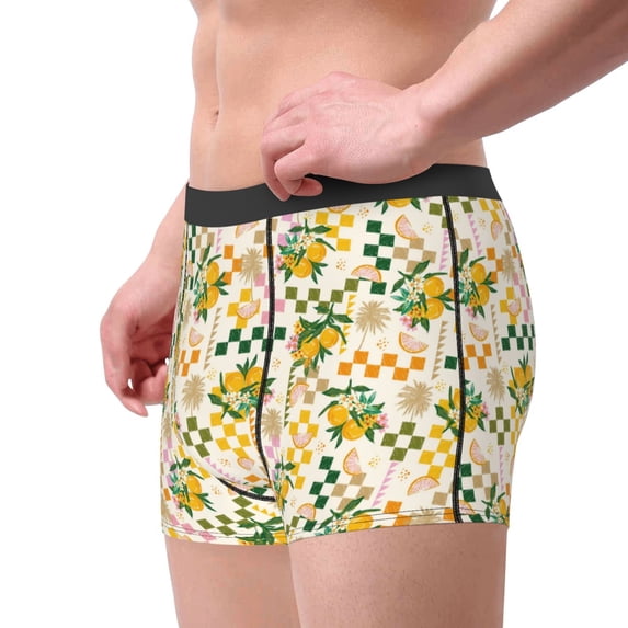 Goofa Hawaii Palms Printed Men's Boxer Briefs Underwear, Moisture-Wicking Underwear, Trunk,Soft and Breathable Cotton Underwear-Small