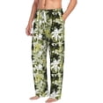 thumbnail image 1 of Goofa Hawaii Palms Printed Soft Pajama Pants for Men, Wide Leg Comfy Casual Lounge Yoga Pants-Small, 1 of 9