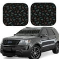 thumbnail image 1 of Goofa Hawaiian Style Pattern 2 Piece Car Windshield Sun Shade Foldable | Front Windshield Shade for Sun, Heat and UV Rays | Sunshade for Car Front Window-, 1 of 7