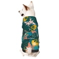 thumbnail image 1 of Goofa Hawaiian Style Pattern Small Dog Sweater Hoodies Pet Grey Hooded Soft Fleece Sweatshirts with Pocket Fall Winter Puppy Cat Sweaters Warm Clothes-Large, 1 of 8