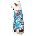 thumbnail image 1 of Goofa Hawaiian Style Pattern Small Dog Sweater Hoodies Pet Grey Hooded Soft Fleece Sweatshirts with Pocket Fall Winter Puppy Cat Sweaters Warm Clothes-, 1 of 8