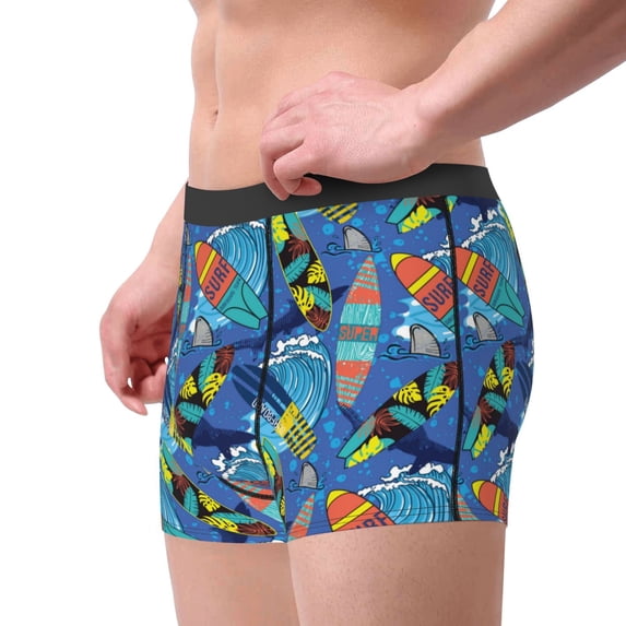 Goofa Hawaiian Style Printed Men's Boxer Briefs Underwear, Moisture-Wicking Underwear, Trunk,Soft and Breathable Cotton Underwear-XX-Large