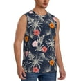 thumbnail image 1 of Goofa Hawaiian Style Printed Men's Sleeveless T-Shirt - Athletic Gym Workout Tank Top for Men - Moisture-Wicking, UPF 30+ Quick-Dry Muscle Tee-XX-Large, 1 of 8