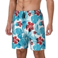 thumbnail image 1 of Goofa Hawaiian Style Printed Men's Swim Trunks Board Shorts Quick Dry Mens Swimming Trunks with Compression Liner,Breathable Fit Hawaii Beach Shorts-Small, 1 of 9