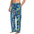 thumbnail image 1 of Goofa Hawaiian Style Printed Soft Pajama Pants for Men, Wide Leg Comfy Casual Lounge Yoga Pants-Small, 1 of 9