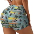 thumbnail image 1 of Goofa Hawaiian Style Printed Workout Shorts Women Seamless Scrunch Butt Lifting High Waisted Gym Booty Shorts Elastic Workout Shorts-Medium, 1 of 8