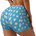 thumbnail image 1 of Goofa Healthy And Ill White Teeth Printed Workout Shorts Women Seamless Scrunch Butt Lifting High Waisted Gym Booty Shorts Elastic Workout Shorts-X-Large, 1 of 8