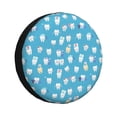 thumbnail image 1 of Goofa Healthy And Ill White Teeth Pattern Universal Tire Cover for Jeep, SUV, Truck, and Trailer – Waterproof, UV-Resistant,Easy to Install, Fits 14"-17" Tires-15 inch, 1 of 6