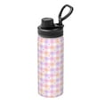 thumbnail image 1 of Goofa Heart Buffalo Plaid Print 18oz Sports Insulated Kettle With Straw Water Bottle Sports Water Bottle For Running Hiking Cycling Climbing Mans Womans, 1 of 7