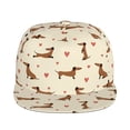 thumbnail image 1 of Goofa Heart Dachshund Printed Men's Baseball Cap,Straight Brim Hat,Golf Dad Hat,Versatile Style,Sun Protection Cap,Travel Hat, 1 of 9