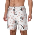 thumbnail image 1 of Goofa Heart Panda Printed Men's Swim Trunks Board Shorts Quick Dry Mens Swimming Trunks with Compression Liner,Breathable Fit Hawaii Beach Shorts-Small, 1 of 9