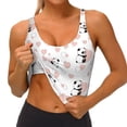 thumbnail image 1 of Goofa Heart Panda Printed Sports Bras for Women, High Impact Running Bra Workout Crop Tank Tops Longline Sports Bra Push up-Large, 1 of 9