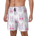 thumbnail image 1 of Goofa Heart Rabbit Printed Men's Swim Trunks Board Shorts Quick Dry Mens Swimming Trunks with Compression Liner,Breathable Fit Hawaii Beach Shorts-Small, 1 of 9