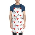 thumbnail image 1 of Goofa Heartbeat Symbol Printed Waterproof Apron 33" Chef Aprons for Men Heavy Duty Chemical Work Apron Adjustable Bib Apron, 1 of 9
