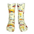 thumbnail image 1 of Goofa Heavy Equipment for 16in Socks, Funny Novelty Crazy Design Cotton Socks Sports Socks Knee High Socks For Men, Women,1Pairs - Gift For Working Friends, 1 of 7