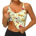 thumbnail image 1 of Goofa Heavy Equipment Printed Sports Bras for Women, High Impact Running Bra Workout Crop Tank Tops Longline Sports Bra Push up-, 1 of 9