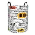 thumbnail image 1 of Goofa Hello Printed Circular Hamper,Laundry Basket with Handles,Storage Baskets Foldable,Large Capacity Laundry Hamper-, 1 of 8