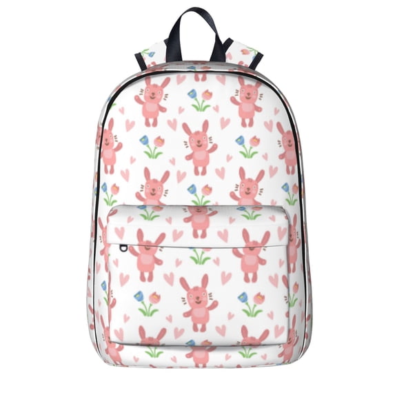 Goofa Hello Rabbit Printed Backpack,Laptop Backpack,Durable Anti-Theft Travel Work Backpack,Water-resistant Backpack