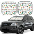 thumbnail image 1 of Goofa Hello Summer Cat Pattern 2 Piece Car Windshield Sun Shade Foldable | Front Windshield Shade for Sun, Heat and UV Rays | Sunshade for Car Front Window-Medium, 1 of 7