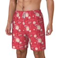 thumbnail image 1 of Goofa Hello Summer Flamingo Printed Men's Swim Trunks Board Shorts Quick Dry Mens Swimming Trunks with Compression Liner,Breathable Fit Hawaii Beach Shorts-3X-Large, 1 of 9