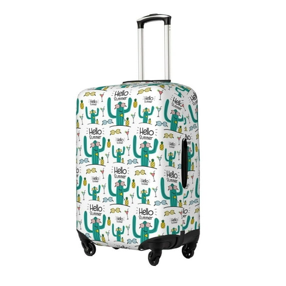 Goofa Hello Summer Pattern Luggage Covers For Suitcase,Suitcase Cover Protector Fit 18-32 Inch Luggage-Large