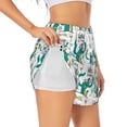 thumbnail image 1 of Goofa Hello Summer Printed Women 2 in 1 Running Shorts,Quick Dry Athletic Workout Shorts,High Waisted Athletic Shorts with Liner Pockets-X-Large, 1 of 9