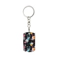 thumbnail image 1 of Goofa Hibiscus Rose Printed Rectangular Metal Keychain Bag Charm Floral Charm for Purse Keys Metal Keyring Gift for Women Accessories, 1 of 7